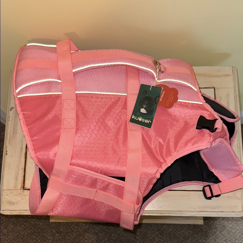 Pink Kuoser Large Dog Life Jacket
